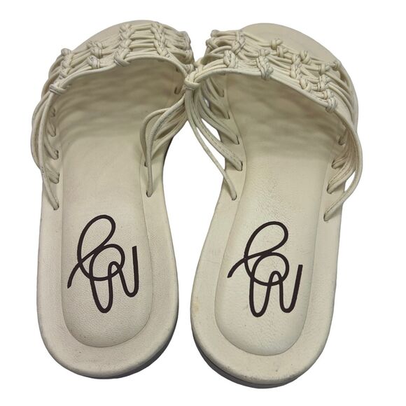 Mansur Gavriel Womens Mignon Strappy Slides In Crema Size 37 - Picture 6 of 8